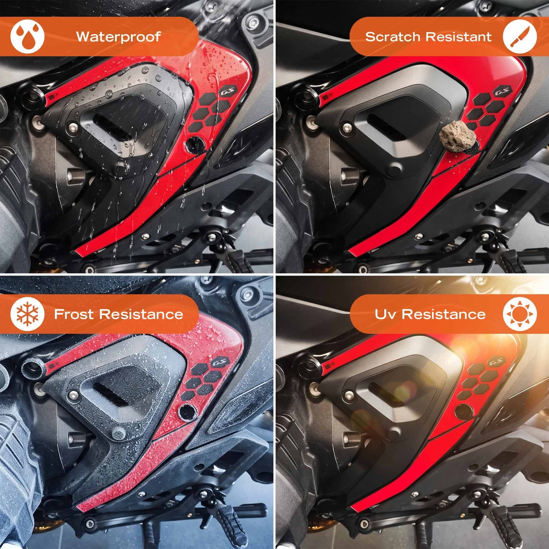 Adesivi 3D Protezione Telaio moto compatibile con BMW R 1300 GS 2026 - 13