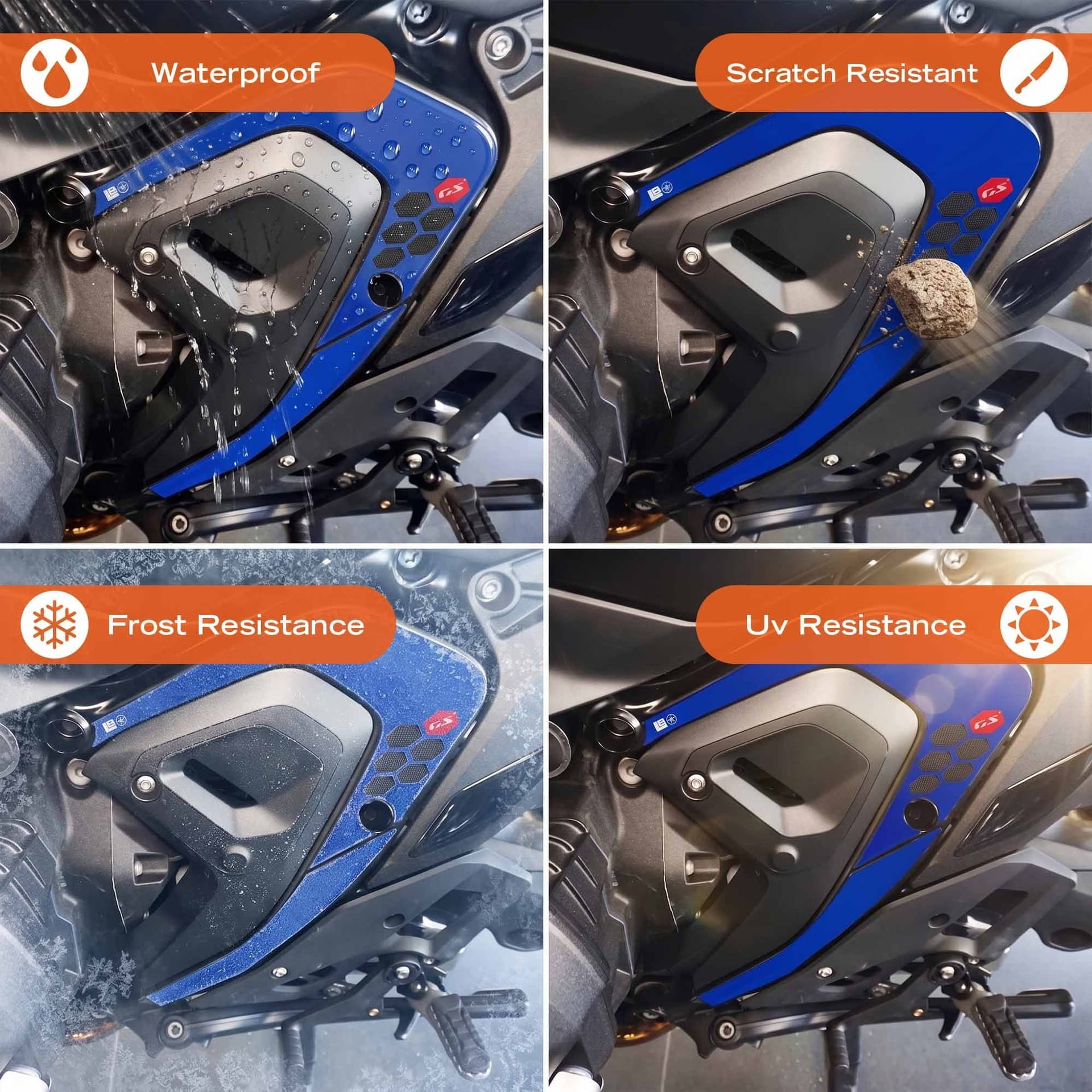 Adesivi 3D Protezione Telaio moto compatibile con BMW R 1300 GS 2026 - 3