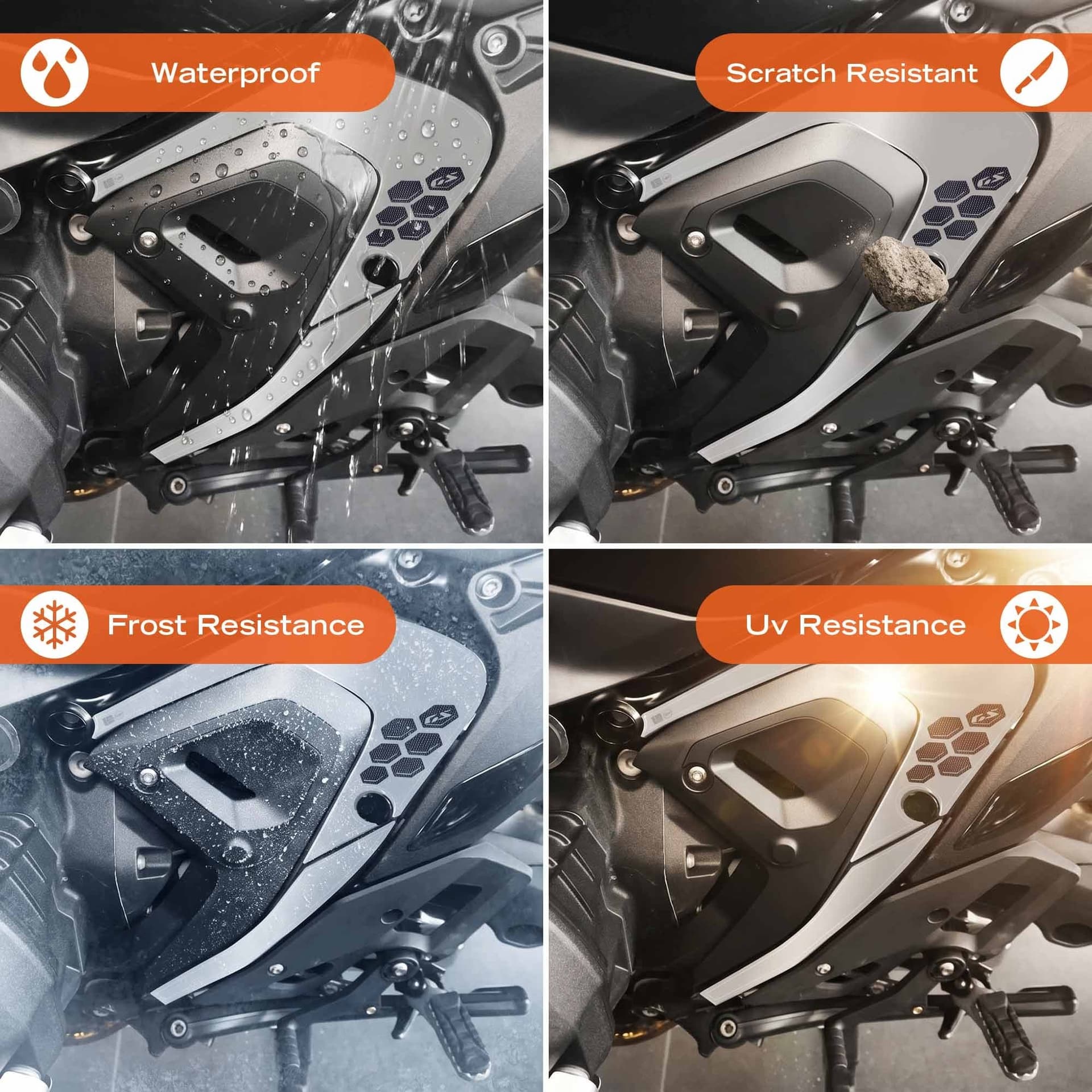 Adesivi 3D Protezione Telaio moto compatibile con BMW R 1300 GS 2026 - 8