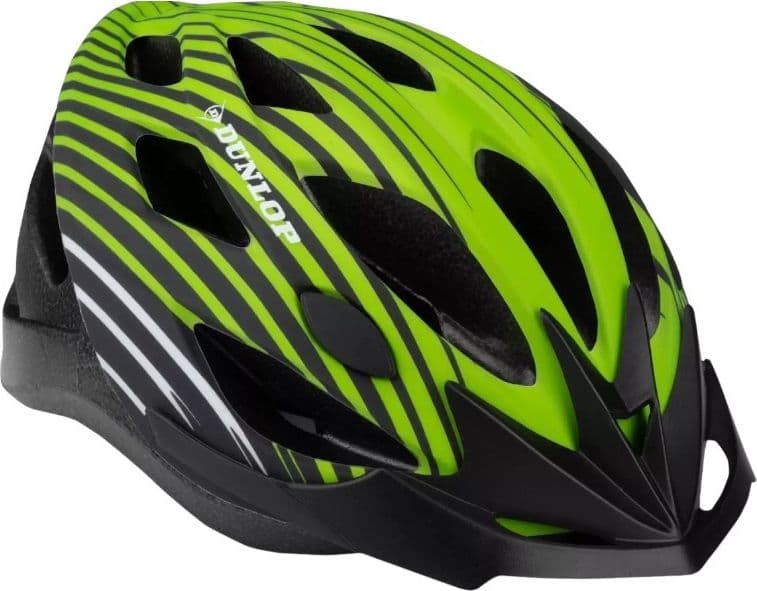 Dunlop - Casco da MTB regolabile, taglia M 55-58 cm (verde-nero) - 2