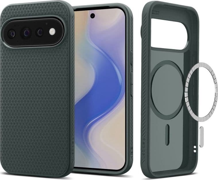 Spigen Liquid Air Mag MagSafe - Custodia per Google Pixel 11 Pro (Verde Abisso)
