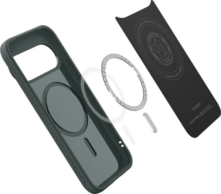 Spigen Liquid Air Mag MagSafe - Custodia per Google Pixel 11 Pro (Verde Abisso) - 5