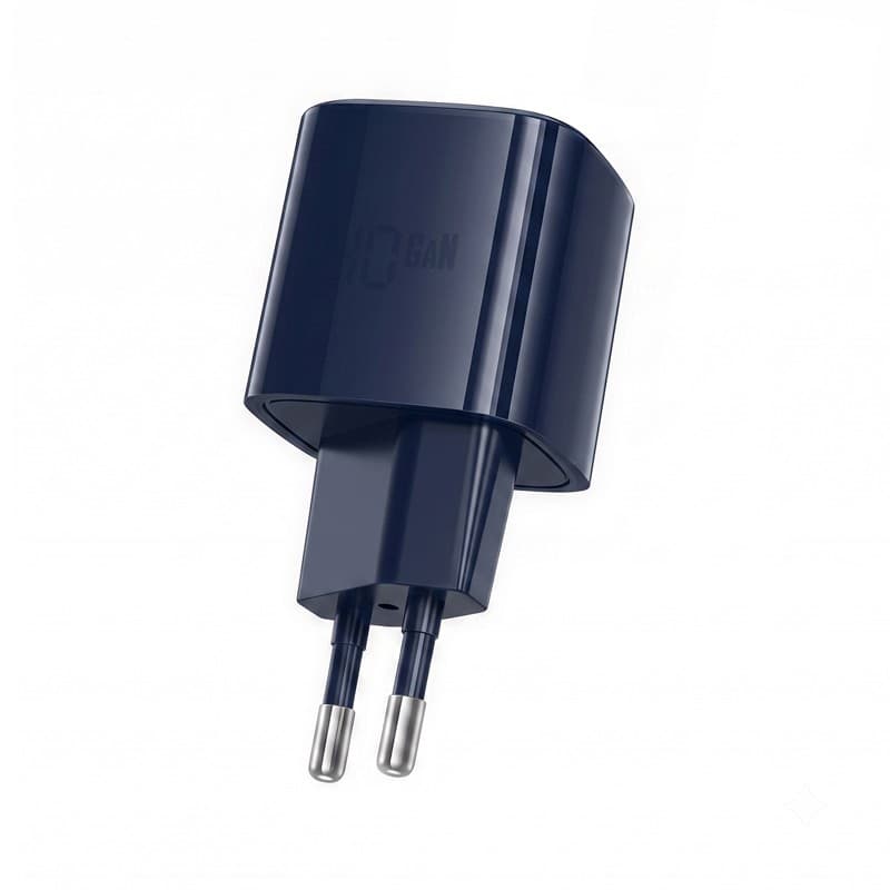 Crong NEO GaN Charger - Caricabatterie USB-C 40W PD con AVS (Blu navy) - 3