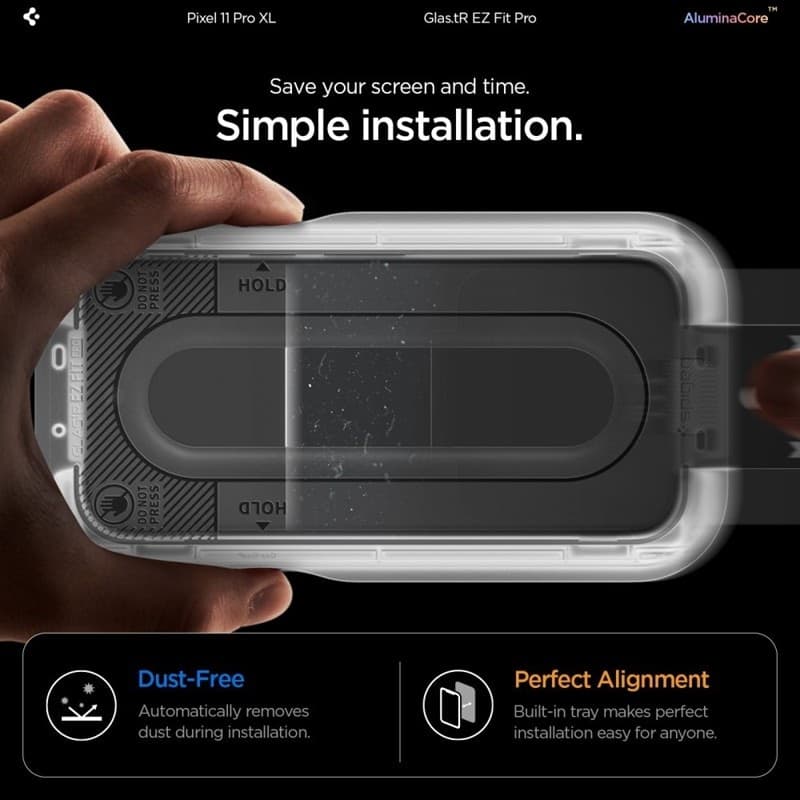 Spigen Glas.tR EZ Fit Pro AC Confezione da 2 - Pellicole protettive in vetro temperato per Google Pixel 11 Pro XL (2 pezzi) - 10