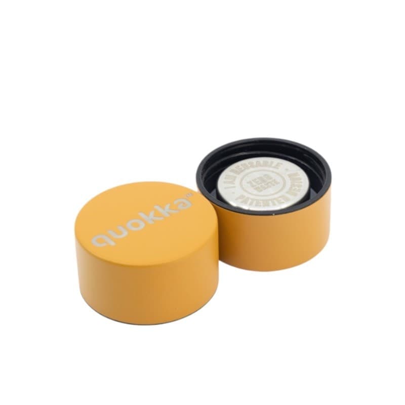 Quokka Solid con cinturino - Bottiglia termica in acciaio inossidabile da 630 ml con cinturino (senape) - 4