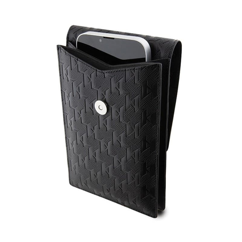 Karl Lagerfeld Saffiano Monogram Ikonik - Phone crossbody bag (black) - 4