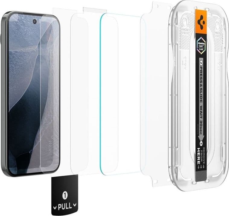 Spigen Glas.tR EZ Fit Pro AC Confezione da 2 - Pellicole protettive in vetro temperato per Google Pixel 11 / 11 Pro (2 pezzi) - 3