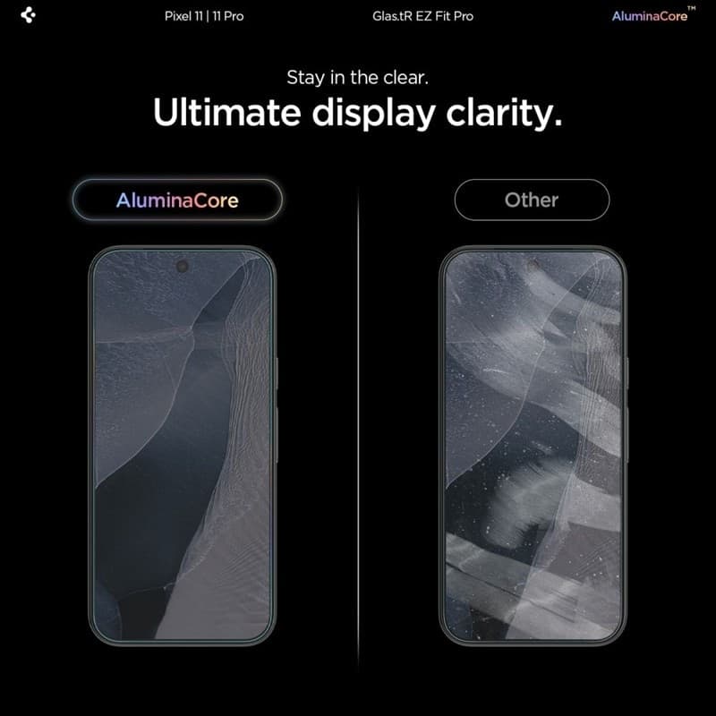 Spigen Glas.tR EZ Fit Pro AC Confezione da 2 - Pellicole protettive in vetro temperato per Google Pixel 11 / 11 Pro (2 pezzi) - 9
