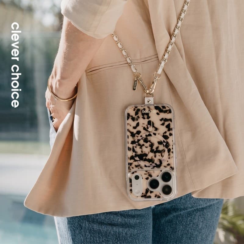 Borsa a tracolla per cellulare Crong - Cordino per cellulare (Twist bianco) - 2