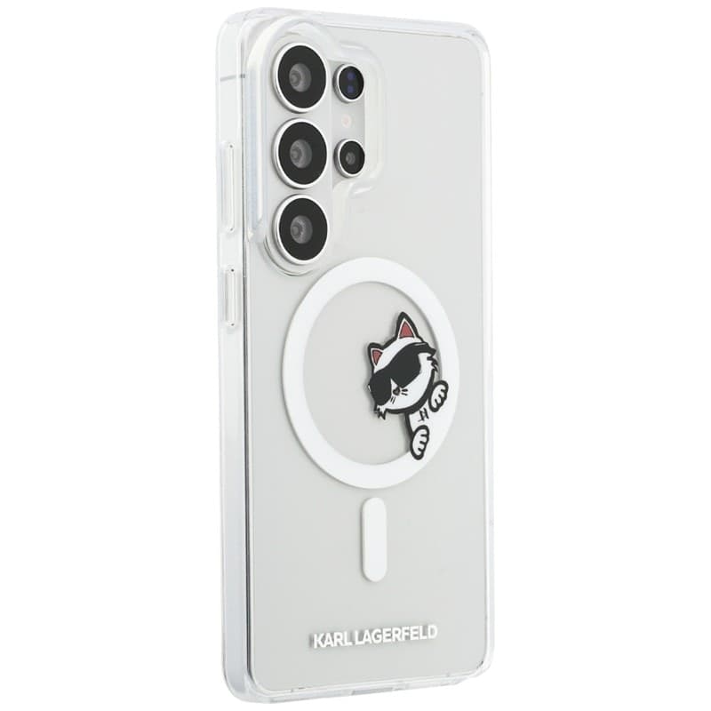 Karl Lagerfeld IML Peekaboo Choupette MagSafe - Custodia per Samsung Galaxy S26 Ultra (trasparente) - 4