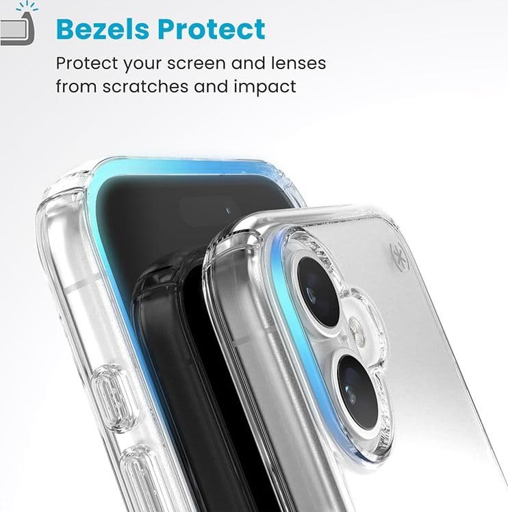 Speck Presidio Perfect-Clear - Custodia per iPhone 16 (trasparente) - 4