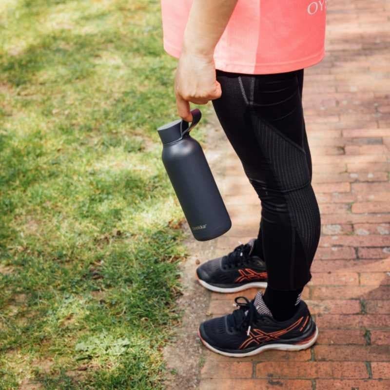 Quokka Solid con cinturino - Thermos in acciaio inossidabile da 510 ml con cinturino (ardesia) - 6