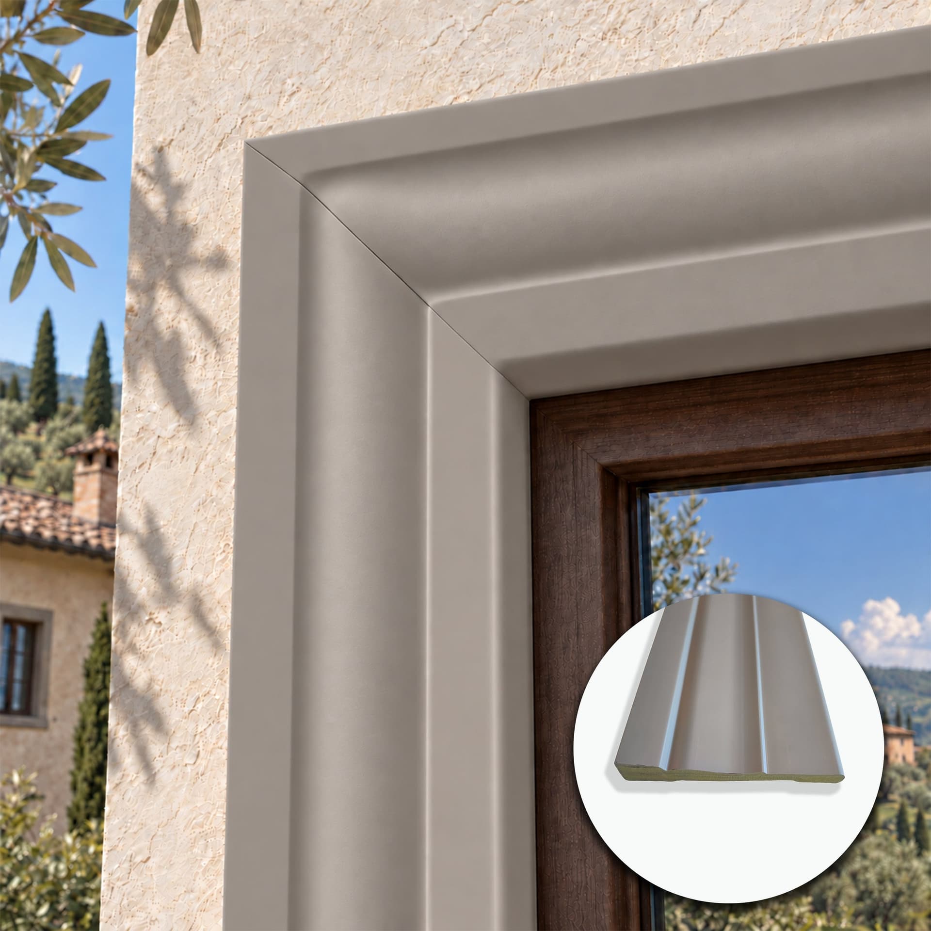Cornice per Esterno in Polimero HPS 145x25x2500 mm – JH23 – Venduta al Metro Lineare - 2