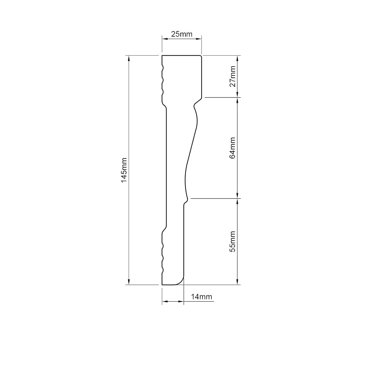 Cornice per Esterno in Polimero HPS 145x25x2500 mm – JH23 – Venduta al Metro Lineare - 7