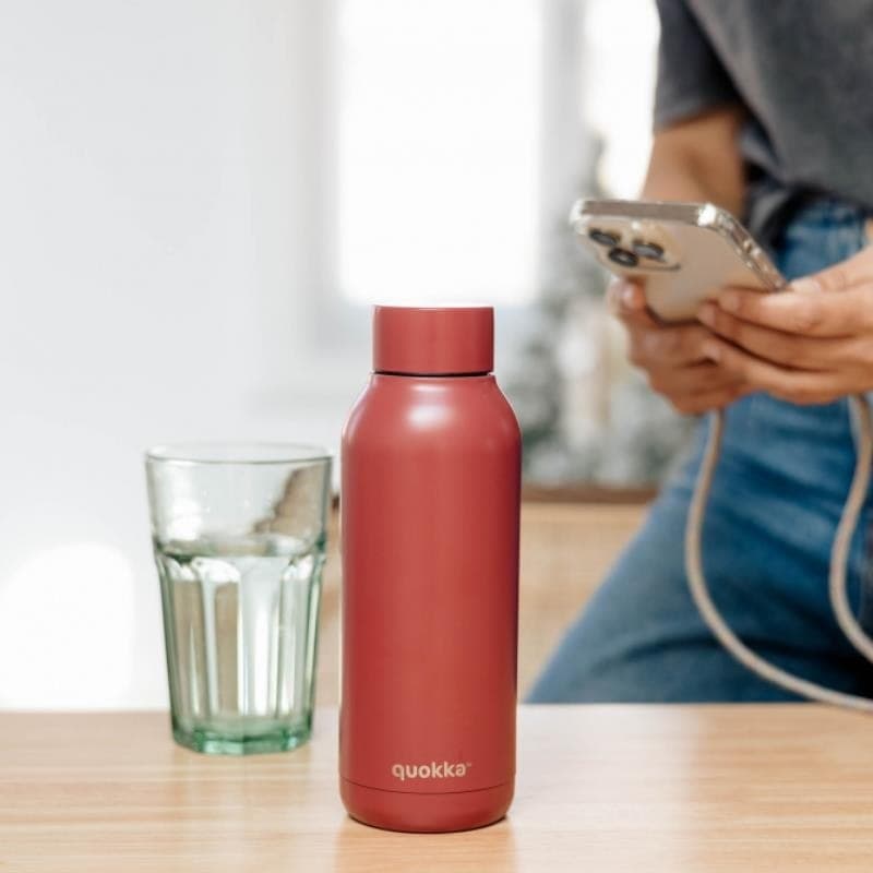 Quokka Solid - Bottiglia termica in acciaio inox 510 ml (rosso mattone refrattario) - 5