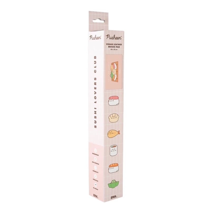Pusheen - Tappetino da gioco/scrivania XXL in similpelle PU della collezione Sushi Roll (60 x 35 cm) - 7