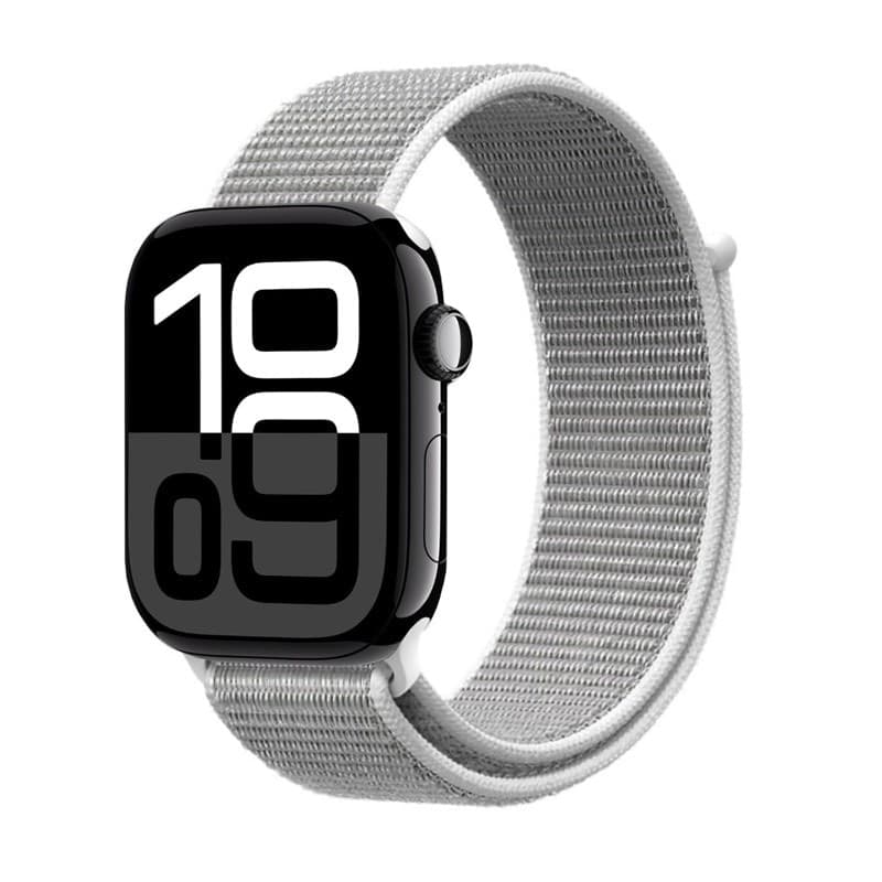 Cinturino sportivo Crong in nylon per Apple Watch 44/45/46/49 mm (grigio argento)