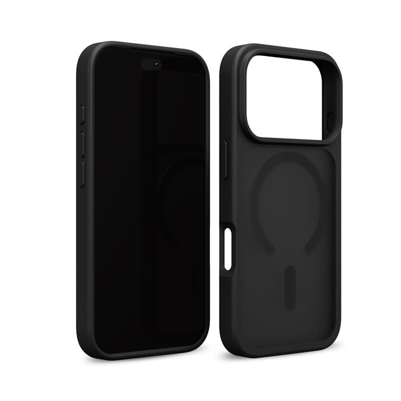 Crong Hybrid Matte Magnetic - Custodia MagSafe per iPhone 18 Pro / 17 Pro (Nero) - 2