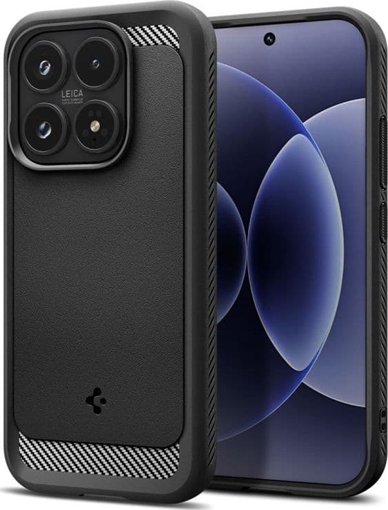 Spigen Rugged Armor - Custodia per Xiaomi 17 (nero opaco)