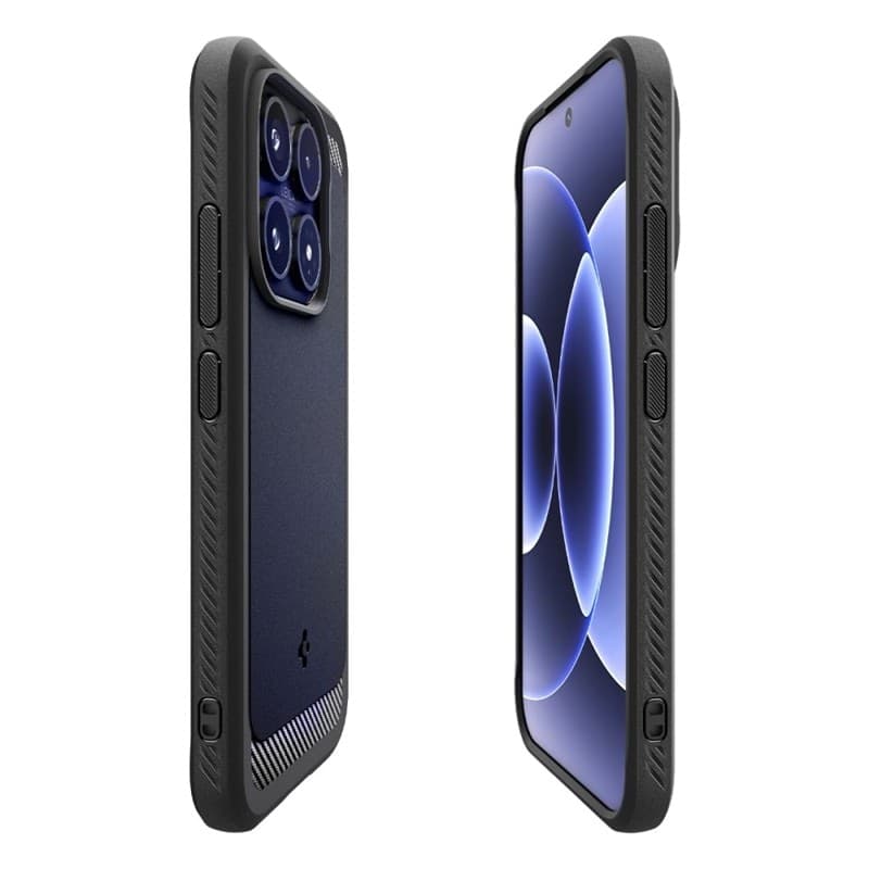 Spigen Rugged Armor - Custodia per Xiaomi 17 (nero opaco) - 6