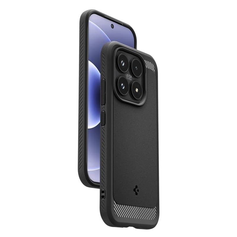 Spigen Rugged Armor - Custodia per Xiaomi 17 (nero opaco) - 8