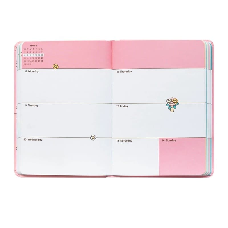 Pusheen - Agenda settimanale formato A6 della collezione Vacanze Tropicali 2026/2027 - 2