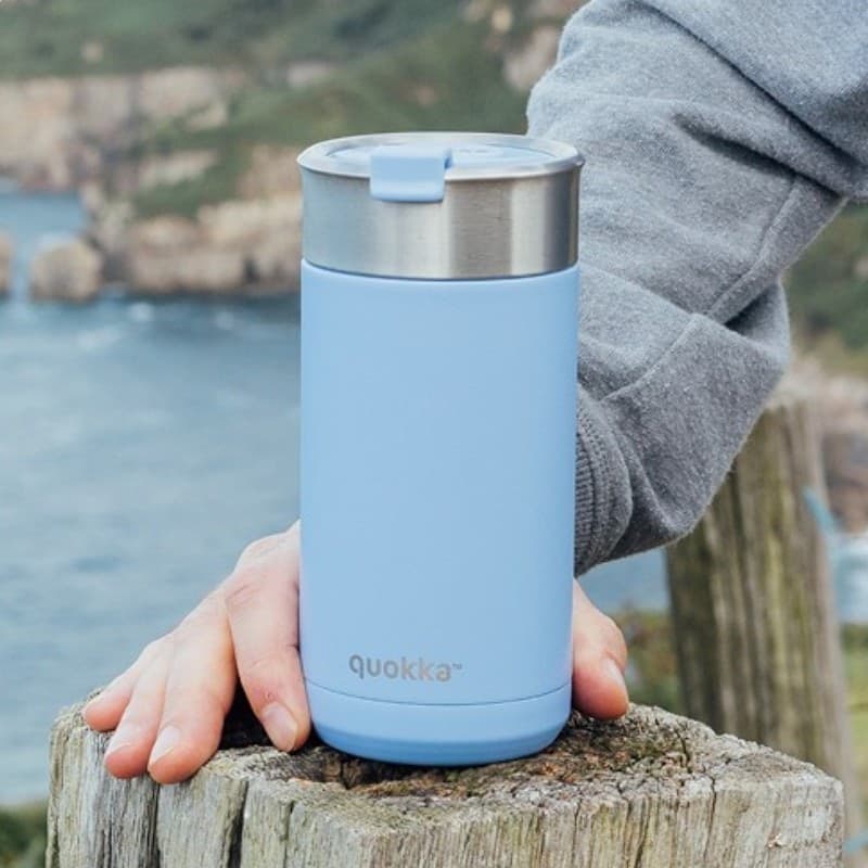 Tazza termica Quokka Boost in acciaio inox con infusore, 400 ml (blu denim) - 2