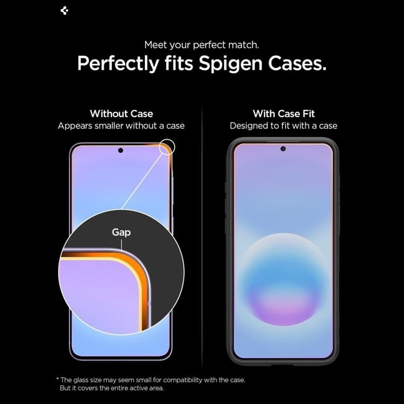 Spigen GLAS.TR EZ Fit Pro Confezione da 2 - Pellicole protettive in vetro temperato per Samsung Galaxy A57 5G (2 pezzi) - 8
