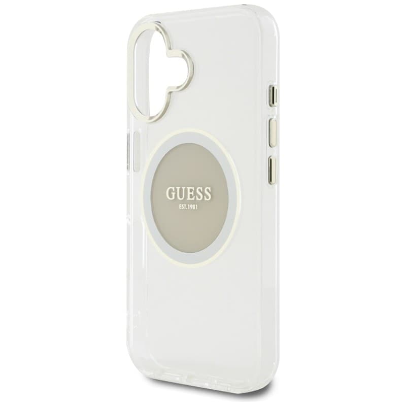 Guess IML Metal Colored Circle Classic Logo MagSafe - Case for iPhone 16 (gray) - 6