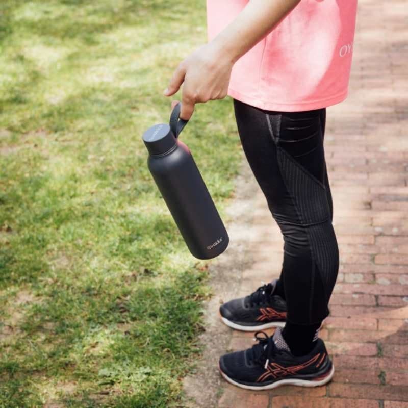 Quokka Solid con cinturino - Thermos in acciaio inossidabile da 630 ml con cinturino (ardesia) - 5