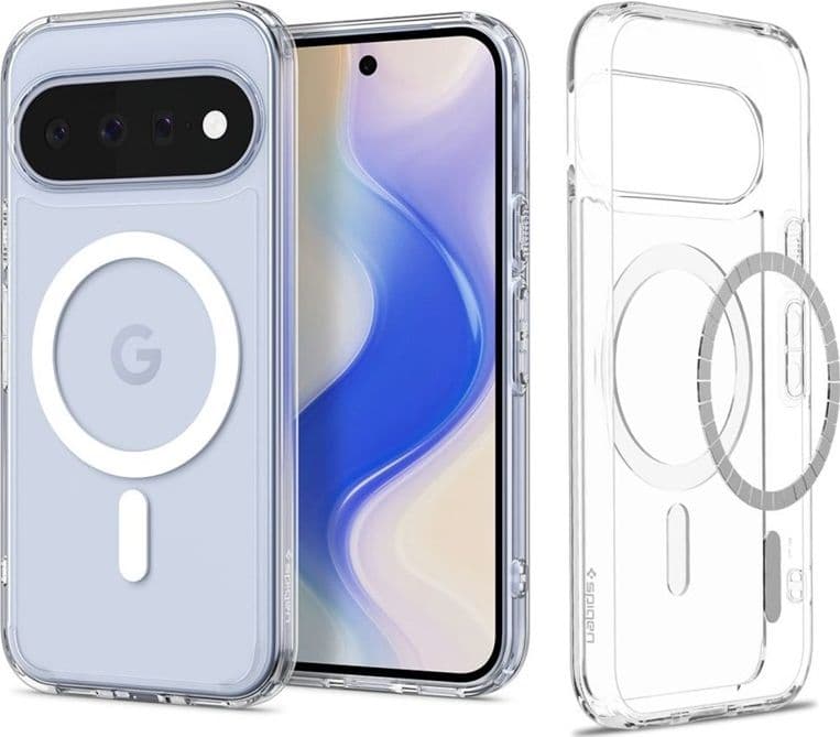 Spigen Ultra Hybrid Mag MagSafe - Custodia per Google Pixel 11 (Trasparente/Bianco)