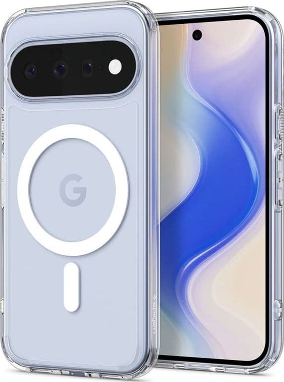 Spigen Ultra Hybrid Mag MagSafe - Custodia per Google Pixel 11 (Trasparente/Bianco) - 2