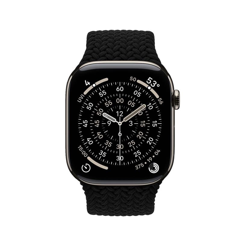 Cinturino Crong Wave - Cinturino intrecciato per Apple Watch 44/45/46/49 mm (nero) - 2