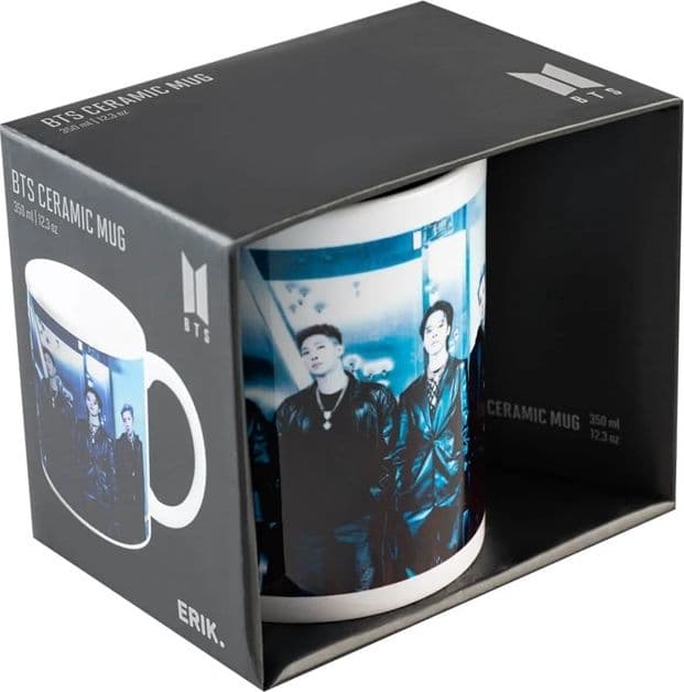 Tazza in ceramica BTS in confezione regalo da 350 ml (bianca) - 7