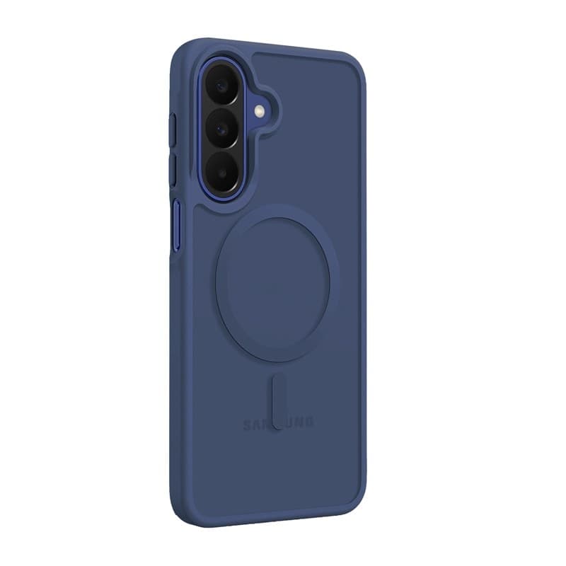 Crong Hybrid Matte Magnetic - Custodia MagSafe per Samsung Galaxy A27 5G (Blu Navy) - 3