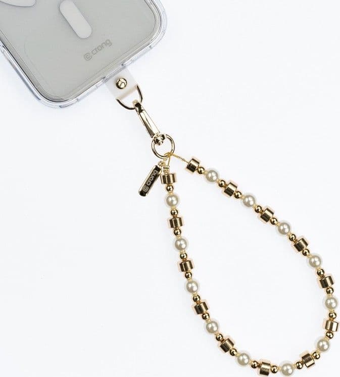 Crong Phone Charm - Pendente per cordino per cellulare (Modern Pearls)
