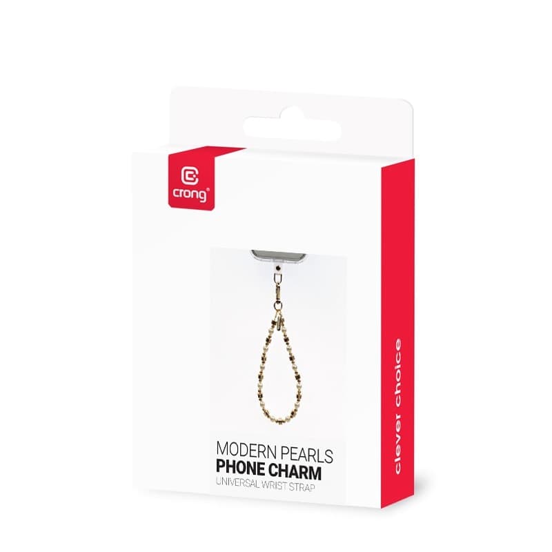 Crong Phone Charm - Pendente per cordino per cellulare (Modern Pearls) - 4