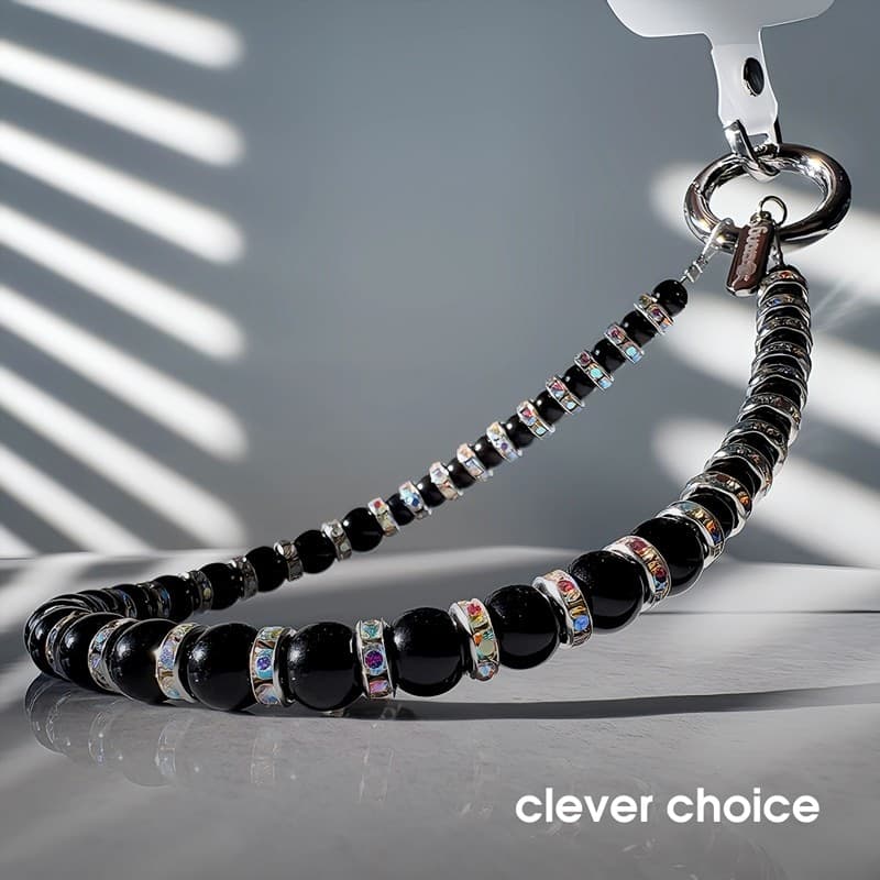 Crong Phone Charm - Ciondolo per telefono con cordino (perline di mezzanotte) - 2
