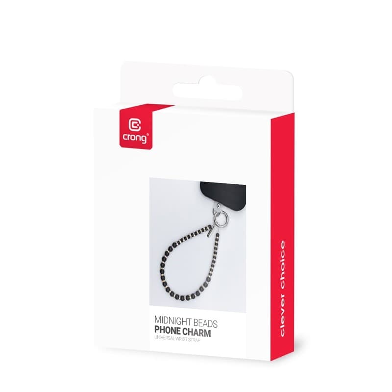 Crong Phone Charm - Ciondolo per telefono con cordino (perline di mezzanotte) - 4