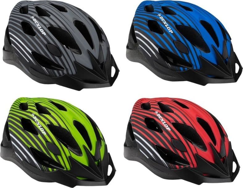 Dunlop - Casco da MTB regolabile, taglia M 55-58 cm (rosso-nero) - 5