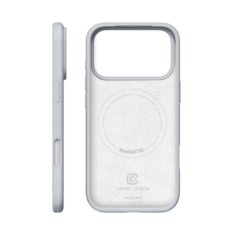 Crong Color Cover Magnetic - Custodia MagSafe per iPhone 18 Pro / 17 Pro (Grigio) - 2