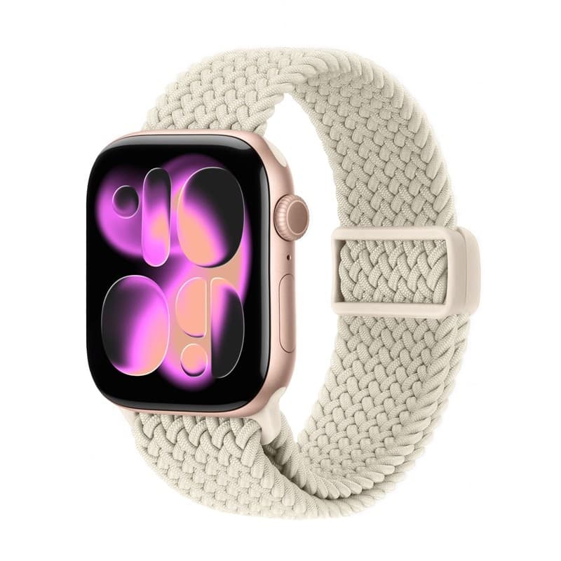 Cinturino Crong Wave - Cinturino intrecciato per Apple Watch 38/40/41/42 mm (beige)