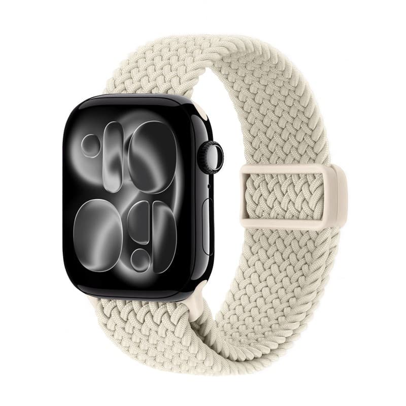 Cinturino Crong Wave - Cinturino intrecciato per Apple Watch 38/40/41/42 mm (beige) - 5