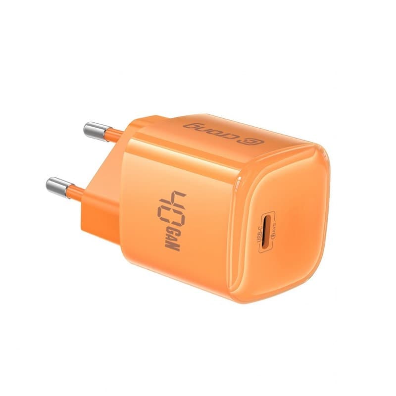 Caricabatterie Crong NEO GaN - Caricabatterie USB-C 40W PD con AVS (Arancione) - 2