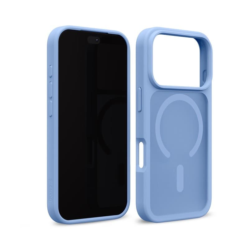 Crong Hybrid Matte Magnetic - Custodia MagSafe per iPhone 18 Pro Max / 17 Pro Max (Blu) - 2