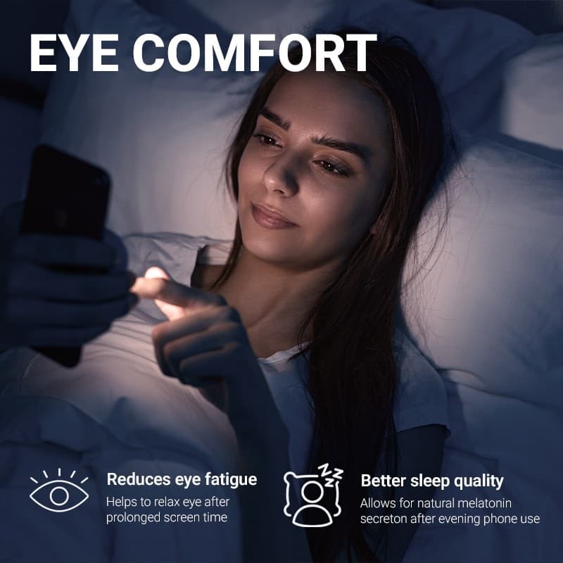 Crong OptiRed Glass - Vetro temperato con filtro luce blu per iPhone 17 Pro - 4
