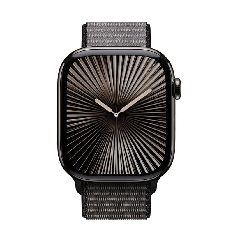 Cinturino sportivo Crong in nylon per Apple Watch 44/45/46/49 mm (grigio notte) - 2