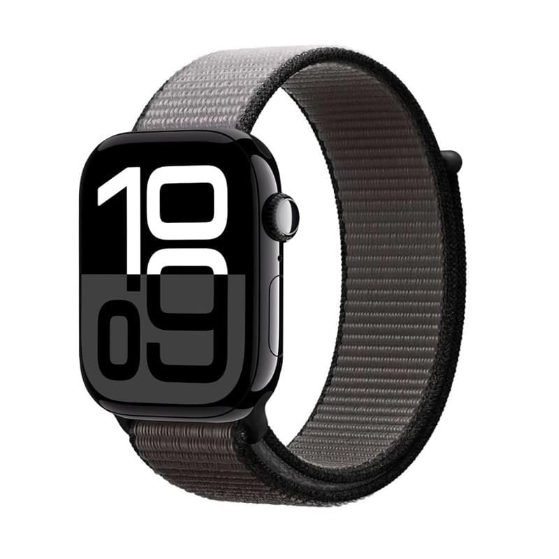 Cinturino sportivo Crong in nylon per Apple Watch 44/45/46/49 mm (grigio notte) - 5