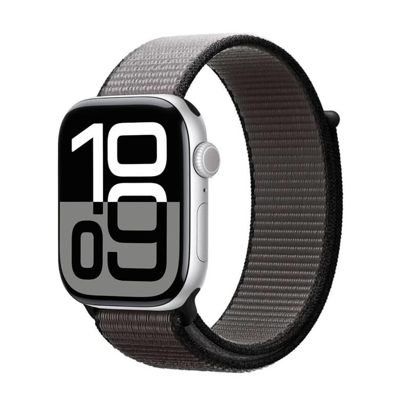 Cinturino sportivo Crong in nylon per Apple Watch 44/45/46/49 mm (grigio notte) - 7