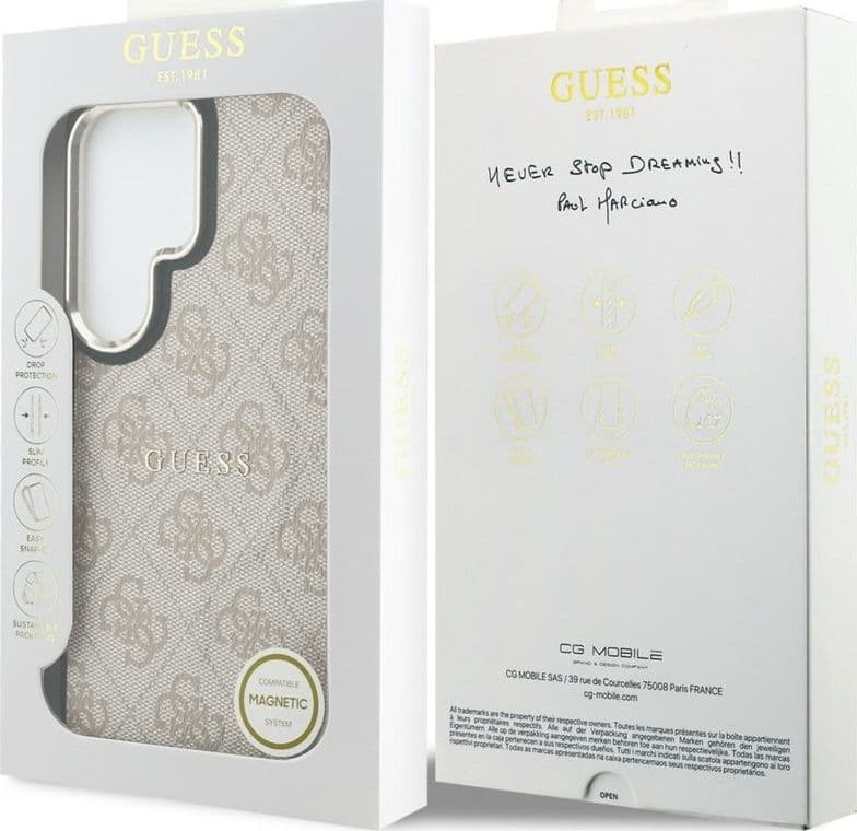Custodia Guess 4G Embossed Ring MagSafe per Samsung Galaxy S26 Ultra (Rosa) - 8